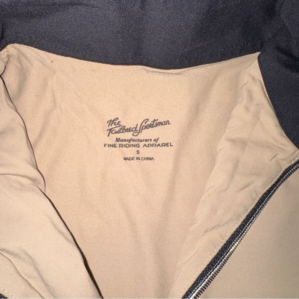 The Tailored Sportsman Equestrian Quarter Zip Jacket with Black Collar - Picture 2 of 5